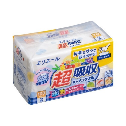 超吸収キッチンタオル　シートタイプ　２個入×５画像