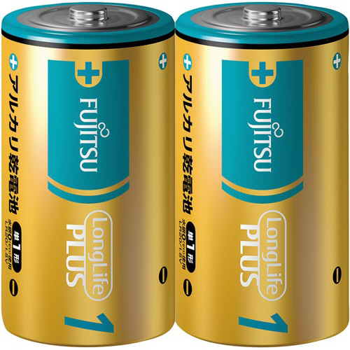 アルカリ乾電池ロングライフプラス単１形２本画像