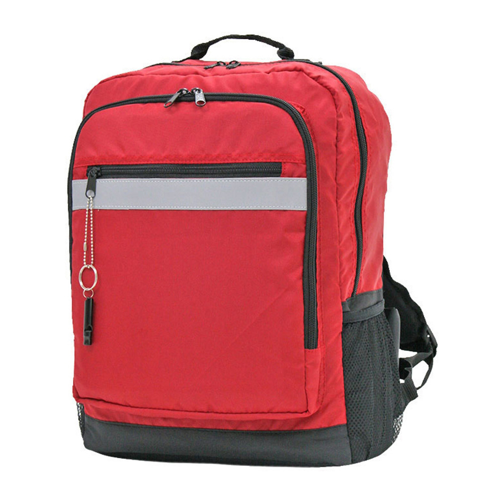 水に浮かぶリュックサック 赤画像