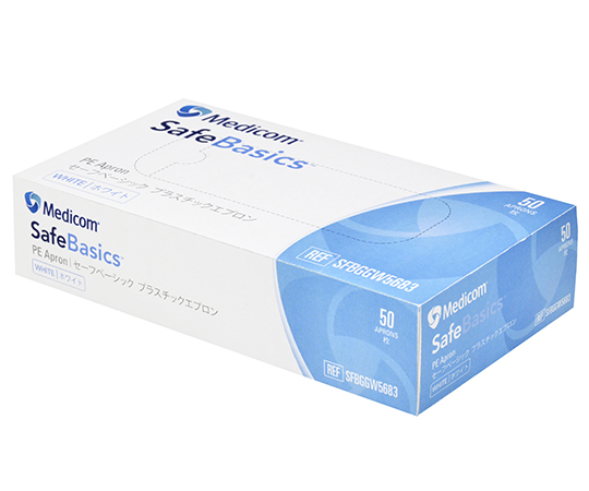 セーフベーシック プラスチックエプロン ホワイト 50枚入