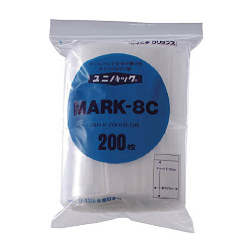 ｾｲﾆﾁ ｢ﾕﾆﾊﾟｯｸ｣ MARK-8F 170×120×0.08 1ﾊﾟｯｸ(100枚)画像