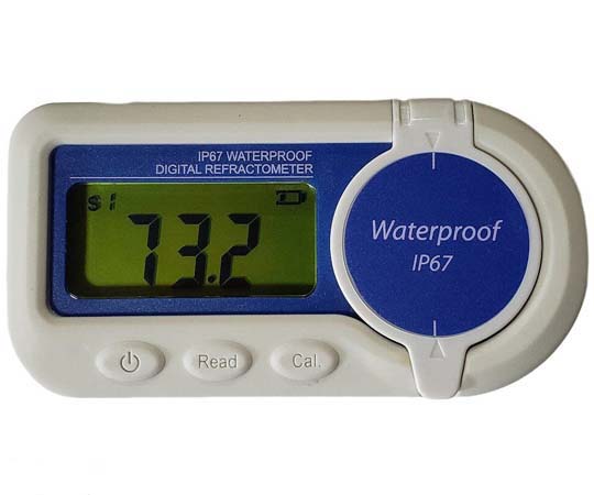 デジタル糖度計屈折計（完全防水丈夫なボディ糖度0-93％リチウム電池内蔵 目盛2本）