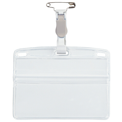 ﾀｯｸﾞ名札 ﾌﾟﾗｸﾘｯﾌﾟ ｿﾌﾄﾖｺ 名刺 灰 1ｾｯﾄ(50枚:10枚×5ﾊﾟｯｸ)画像