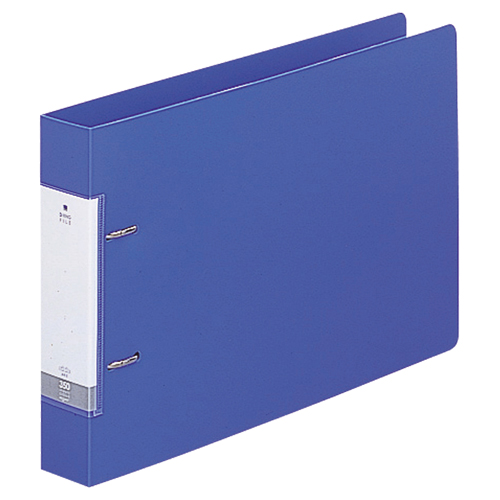 ﾘｸｴｽﾄ D型ﾘﾝｸﾞﾌｧｲﾙ A4ﾖｺ 2穴 350枚収容 35mmとじ 背幅46mm 青 1冊画像