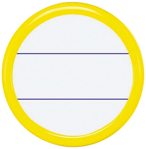 丸型名札　安全ピン・クリップ両用型　黄　１０個画像