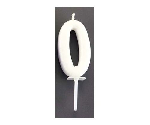 ナンバーキャンドル パステル(10入)0番 B7501-07-00WH画像