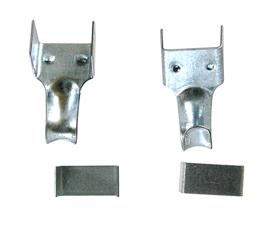 平ゴム金具　黒　押金具17mm　2個入画像