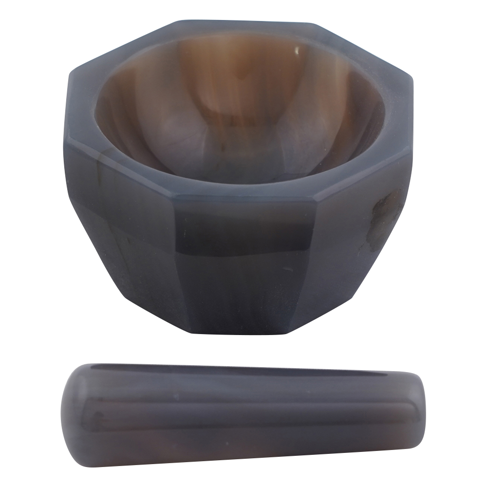 メノー乳鉢(深型)　φ50×φ60×18mm　乳棒付き画像