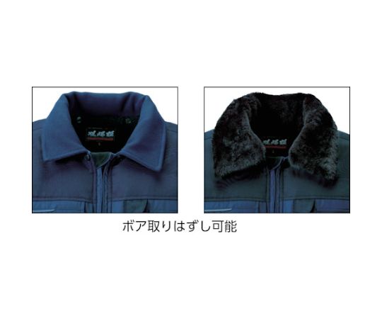 223　現場服　防寒ベスト　3L　黒 前面にジッパーのディテールが見える防寒ベストの黒色の状態