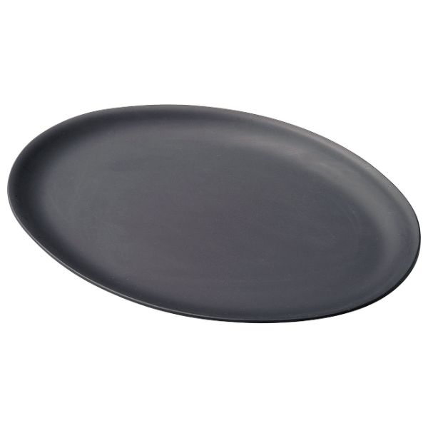 ステーキ関連用品 M20-719 鉄製プレス陶板(小判)深 マイン画像