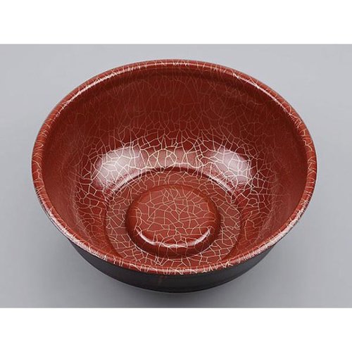 どんぶり容器 VK-362 丼中 琉球 本体 シーピー化成 透明な容器が横から見える状態、蓋が閉まっていない様子。