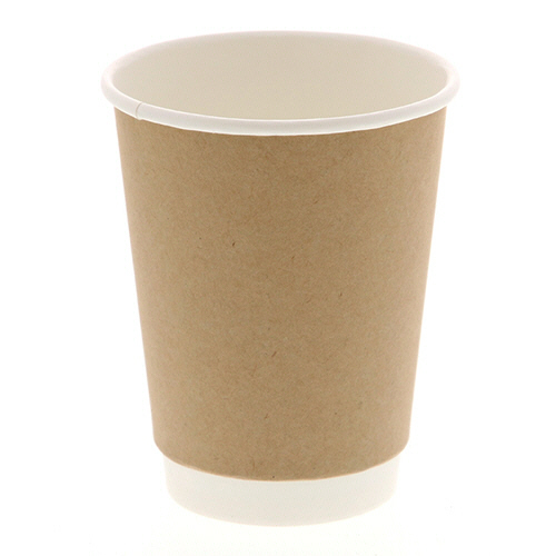 紙ｺｯﾌﾟ 二重断熱ｶｯﾌﾟ 12ｵﾝｽ ｸﾗﾌﾄ 口径90mm 1ｾｯﾄ(500個:25個×20ﾊﾟｯｸ)画像