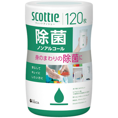 ｽｺｯﾃｨ ｳｪｯﾄﾃｨｼｭｰ 除菌 ﾉﾝｱﾙｺｰﾙﾀｲﾌﾟ 本体 1個(120枚)画像