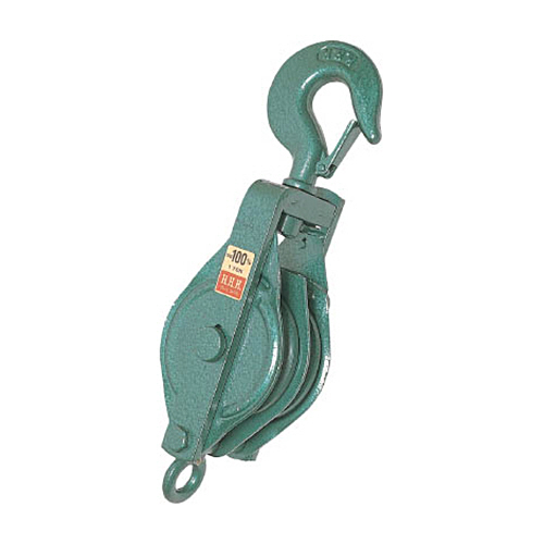 HHH 強力型滑車二車ｽﾅｯﾁ ﾌｯｸ型100mm 1個画像