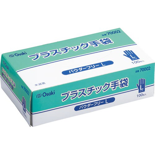 オオサキプラスチック手袋　ＰＦ　Ｌ　１００枚入×４画像