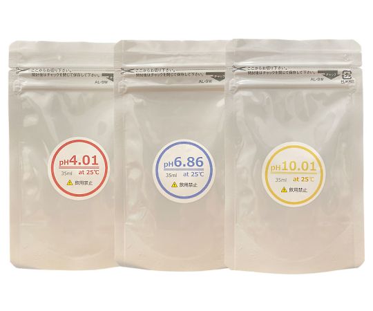 pH標準液3点セット（35mL）　pH4.01/6.86/10.01　各1袋