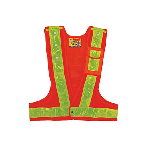 緑十字 多機能ﾍﾞｽﾄ(橙/黄) ｻｲｽﾞﾌﾘｰ ﾅｲﾛﾝﾒｯｼｭ 1着画像