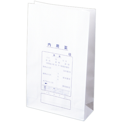 手書き薬袋 内用薬袋 角底M 1箱(500枚)