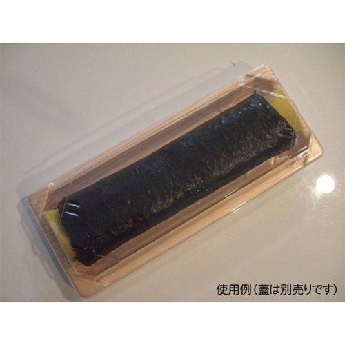 CF 寿司容器 L 巻き 木曽 身 中央化学 透明な容器に入った巻き寿司が整然と並ぶ様子