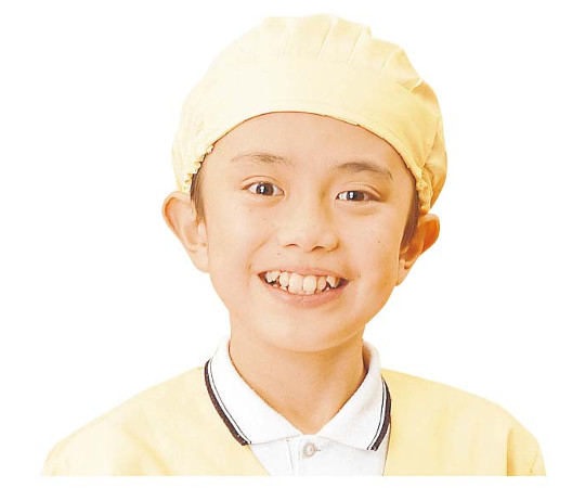 学童給食帽子　SKVB363　フリー　ツバ付　クリーム画像