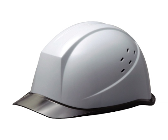 PC製ヘルメット(KP・通気孔・クリアバイザー) ホワイト/スモーク