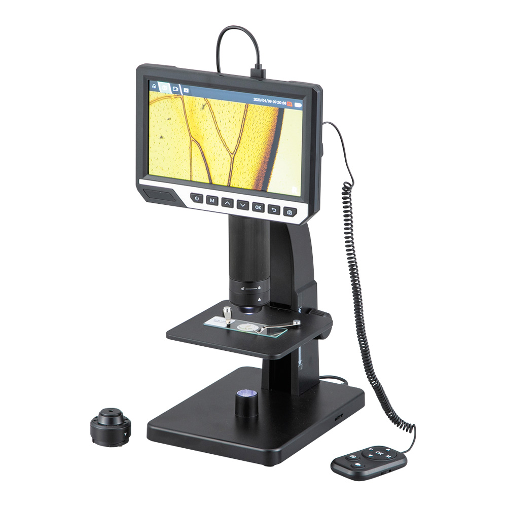 モニター付きデジタル生物顕微鏡画像