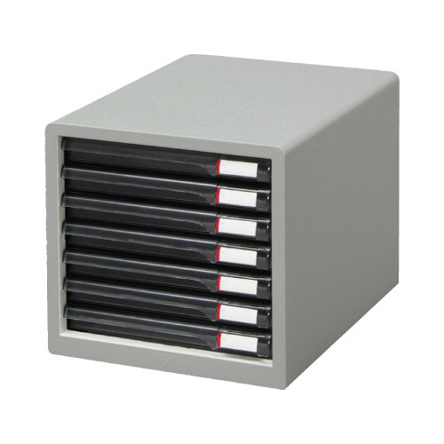 レターケーススリムタイプ７段　ライトグレー画像