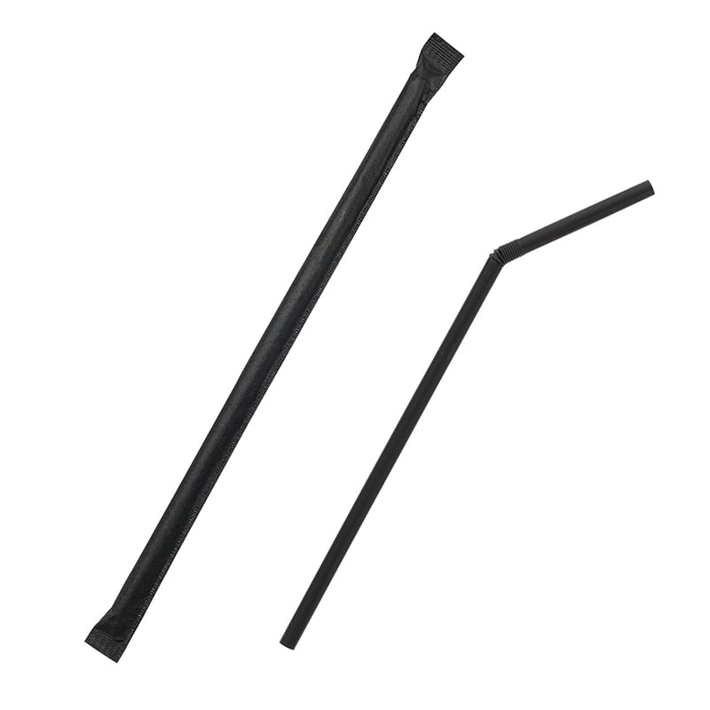 フレキシブルストロ－　ブラック　紙完封　３００本入画像