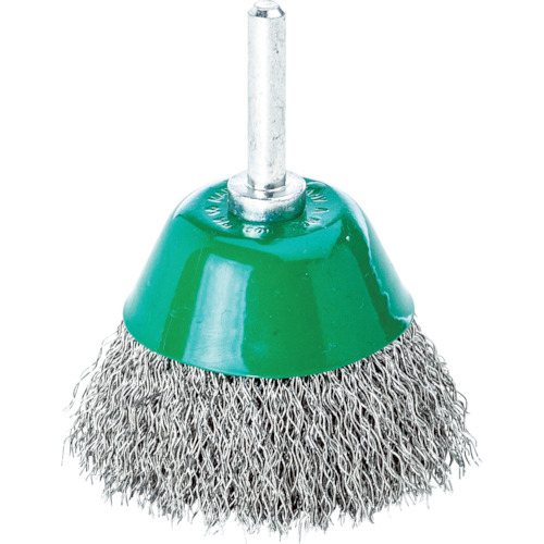 軸付ｶｯﾌﾟ型ﾌﾞﾗｼ ｽﾃﾝﾚｽ波線0.3 Φ50 1個画像