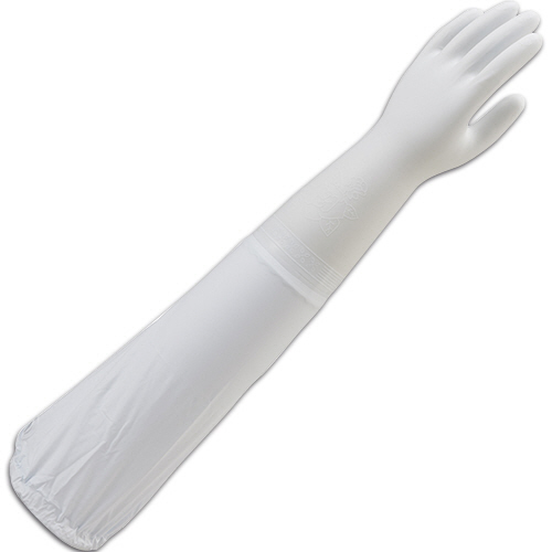 No.240 腕ｶﾊﾞｰ付薄手 L ﾎﾜｲﾄ 1双画像