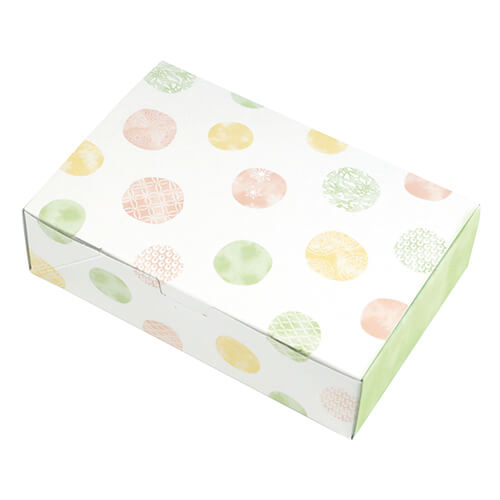 ルミアサービス箱６個　和み柄　緑画像