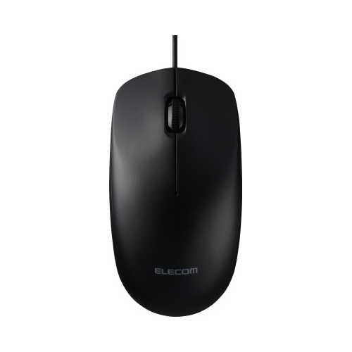 シンプルマウス　有線　３ボタン　黒