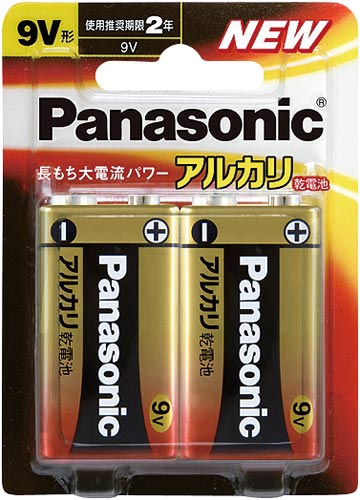 アルカリ乾電池　９Ｖ形　２本パック画像