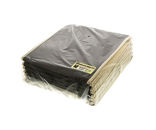 不織布保冷バッグ M ブラウン 5枚入 商品の側面が見える状態で、持ち手が確認できる角度