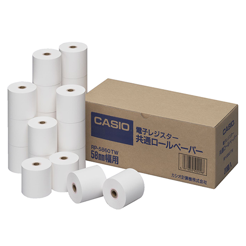 電子ﾚｼﾞｽﾀｰ ﾛｰﾙﾍﾟｰﾊﾟｰ 幅58×直径60mm×長さ35m 芯内径12mm 1ﾊﾟｯｸ(20個)画像