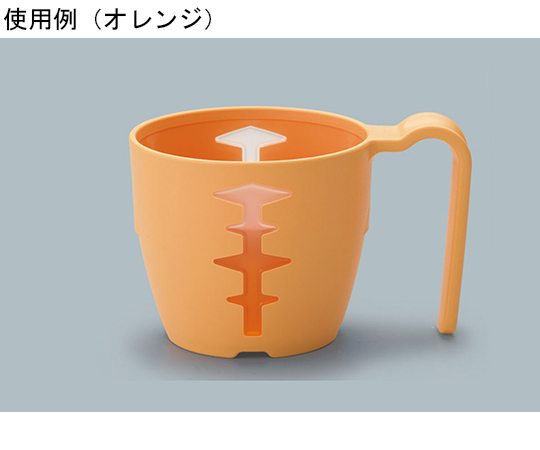 マグカップ 若草 白地に緑の柄が施された、持ち手付きのコーヒーカップが正面を向いている状態。