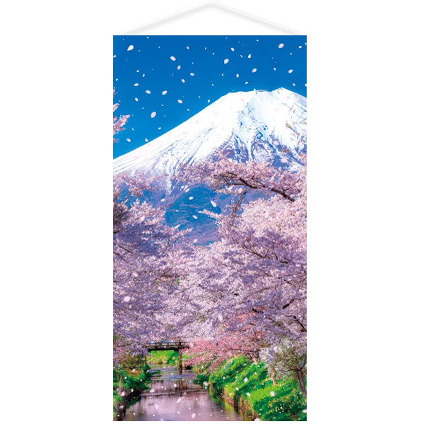 日本の桜タペストリー（防炎加工）画像
