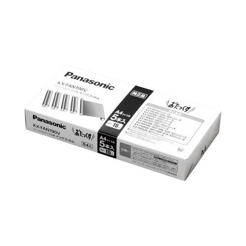 普通紙ＦＡＸ用インク　ＫＸ－ＦＡＮ１９０Ｖ　５本入画像