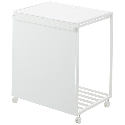 蓋付き目隠し分別ﾀﾞｽﾄﾜｺﾞﾝ ﾀﾜｰ 45L 2分別 ﾎﾜｲﾄ 1台画像