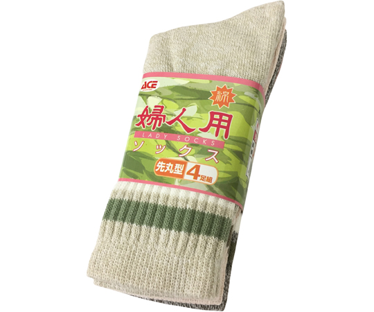 婦人用ソックス　先丸ソックス　4足組画像