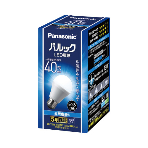 ベーシック　ＬＥＤ電球　Ｅ２６　４０形　昼光色×３画像