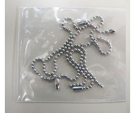 2.3x100mm キーチェーン(ステンレス製・5本) 金属の光沢がある、ハンガー状のリングが並んでいる様子