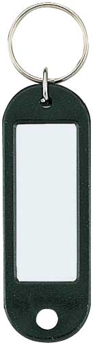 キーホルダー型名札　黒　５０個入画像