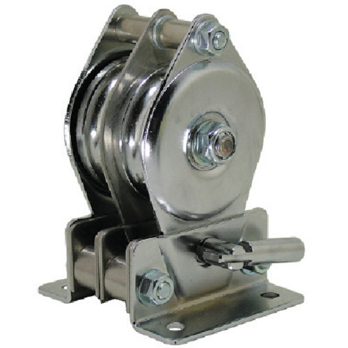 ｽﾃﾝﾚｽ固定滑車 たて型 二車分離式 1個画像