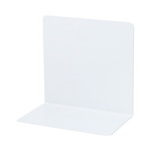 ブックエンド　マグネット付　Ｌ型　ワイド　白画像