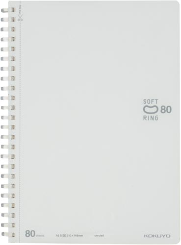 ソフトリングノート　Ａ５　無地　８０枚×５画像