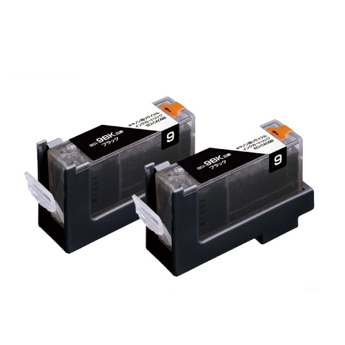 ﾘｻｲｸﾙｲﾝｸ 顔料ﾌﾞﾗｯｸ [ｷﾔﾉﾝ:BCI-9BK 2P互換] ECI-CA09B2P 1箱(2個)画像