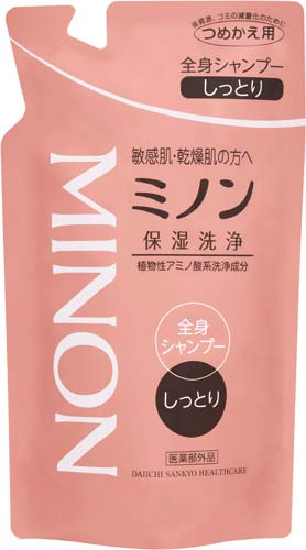 ミノン全身シャンプーしっとり詰替え　３８０ｍｌ