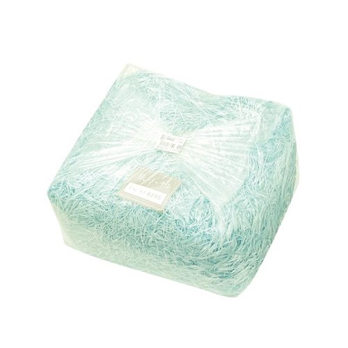 緩衝材 35-5832 紙パッキン 1kg アサギ ササガワ 白色の紙パッキンが袋から出て、ふんわりと広がった様子
