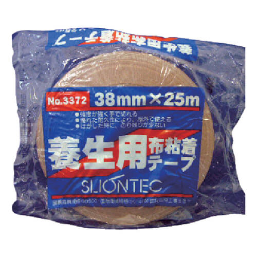 スリオンテック 養生用布粘着テープ ブラウン 38mm×25m 337200KD0038X25画像